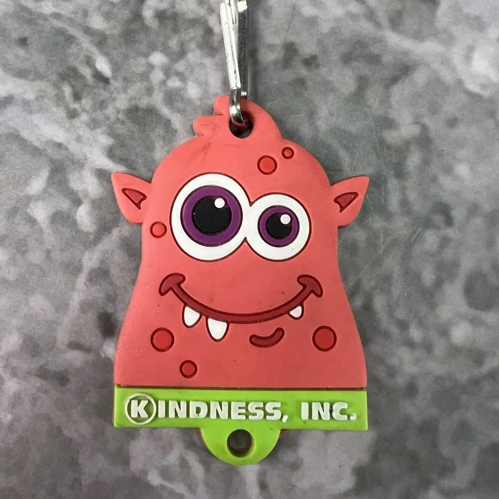 Kindness Inc Pink Monster Vinyl Keychain Keyring